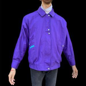 vintage 80s retro ski jacket windbreaker purple y2k